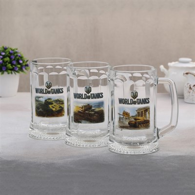 Кружка пивная World of Tanks, 500 мл, риусунок МИКС - фото 2072834