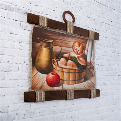 Сувенир свиток "Домовенок в бане" - фото 2072853