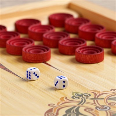 Нарды "В бане генералов нет", деревянная доска 60х60 см, с полем для игры в шашки - фото 2072905