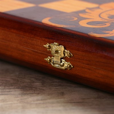 Нарды "Я люблю пиво", деревянная доска 60х60 см, с полем для игры в шашки - фото 2072913