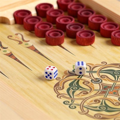 Нарды "Я люблю пиво", деревянная доска 40х40 см, с полем для игры в шашки - фото 2072923