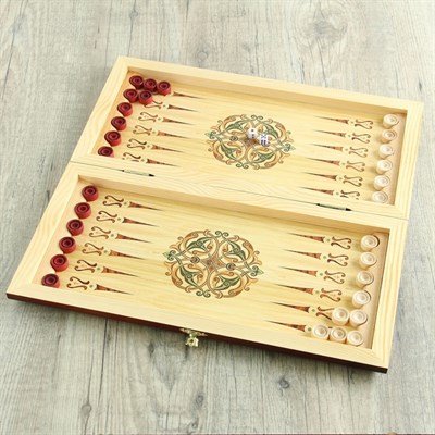 Нарды "Я люблю пиво", деревянная доска 40х40 см, с полем для игры в шашки - фото 2072925