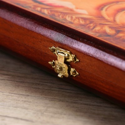 Нарды "Я люблю пиво", деревянная доска 40х40 см, с полем для игры в шашки - фото 2072928