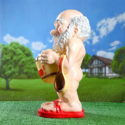 Садовая фигура "Банщик Иди в баню" 32х35х60см - фото 2072962