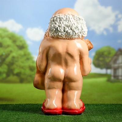 Садовая фигура "Банщик Иди в баню" 32х35х60см - фото 2072966