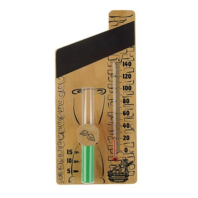 Деревянная станция банная 3в1 термометр+термотабличка+часы песочные, - фото 2073045