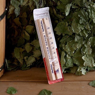 Деревянный термометр для бани и сауны "Стандартный" в блистере    (0 +140), - фото 2073058