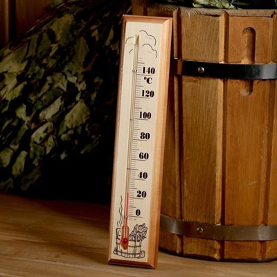 Термометр для бани и сауны деревянный, до 150°C, 30×6 см - фото 2073236