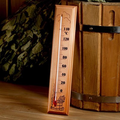 Термометр для бани и сауны деревянный, до 150°C, 30×6 см - фото 2073237