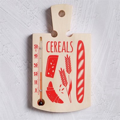 Термометр сувенирный деревянный "Кухонная дощечка", 16,5×9 см, МИКС - фото 2073272