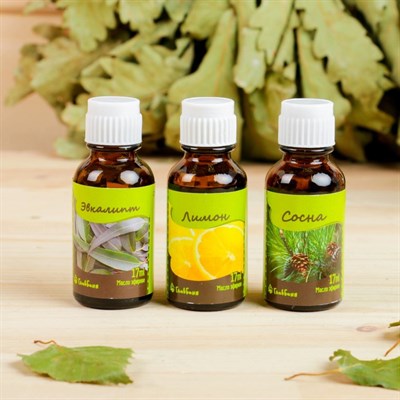 Набор эфирных масел "Сосна. Лимон. Эвкалипт", 3 шт по 17 мл - фото 2073901