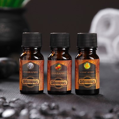Аромамасло 10мл Добропаровъ МИКС аромат: Иланг-Иланг, Розмарин, Мандарин - фото 2074024