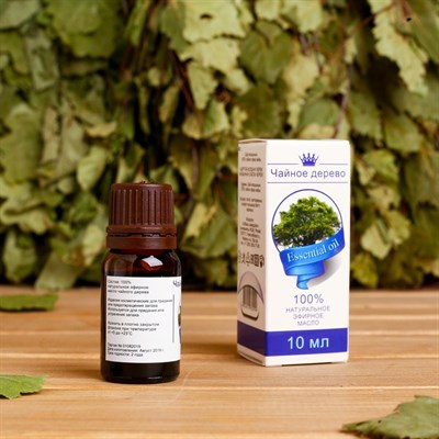 Эфирное масло "Чайное дерево", флакон-капельница, аннотация, 10 мл, дезинфицирующее - фото 2074301