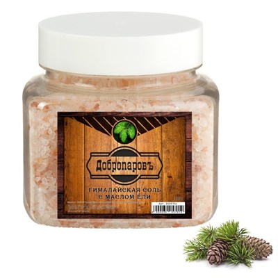 Гималайская красная соль "Добропаровъ" с маслом ели, 2-5мм, 300гр - фото 2074444
