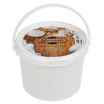 Персидская белоснежная соль "Добропаровъ", галька, 50-120мм, 2 кг - фото 2074451