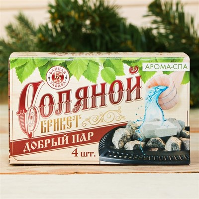 Соляной брикет для бани "Добрый пар", 4 шт. - фото 2074486