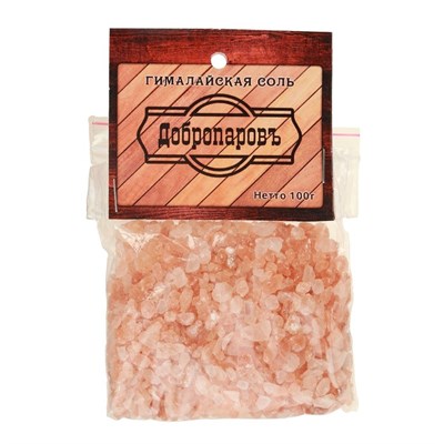 Гималайская красная соль "Добропаровъ", 2-5мм, 100гр - фото 2074516