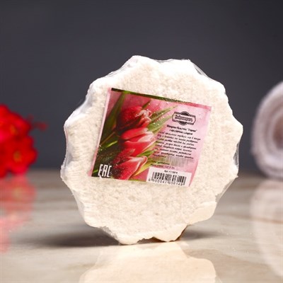 Шипучая бомбочка "Георгин" с ароматом миндаля, белая - фото 2074580