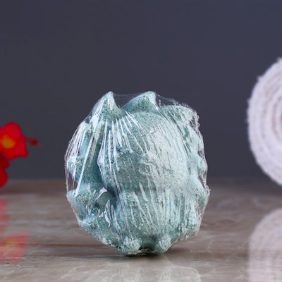 Шипучая бомбочка "Ёжик" с ароматом шоколада, серая - фото 2074586