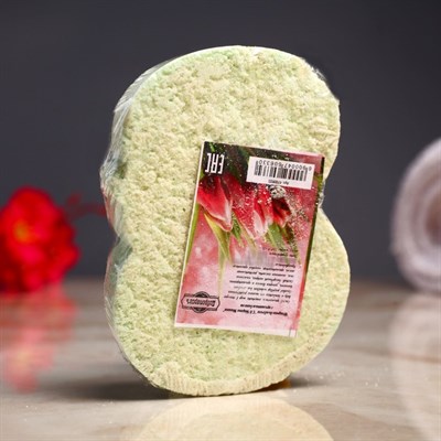 Шипучая бомбочка "С 8 марта с мишкой" с ароматом ванили, зеленая - фото 2074595