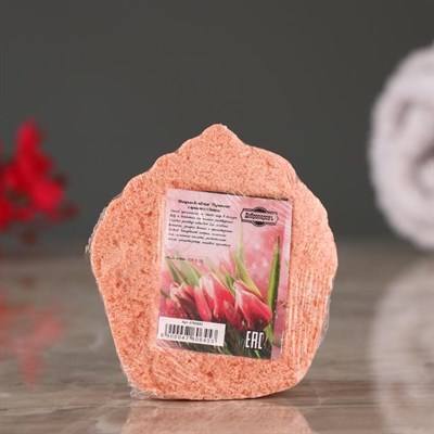 Шипучая бомбочка "Пироженка" с ароматом ванили, красная - фото 2074604