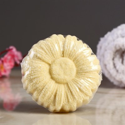 Шипучая бомбочка "Ромашка" с ароматом ромашки, жёлтая - фото 2074617