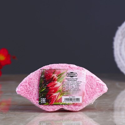 Шипучая бомбочка "Губки" с ароматом персика, розовая - фото 2074634