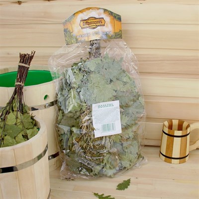 Веник для бани ЭКСТРА из кавказского дуба с полынью - фото 2074698