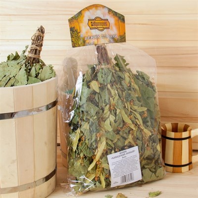 Веник для бани ОСОБЫЙ из красного дуба с липой - фото 2074710