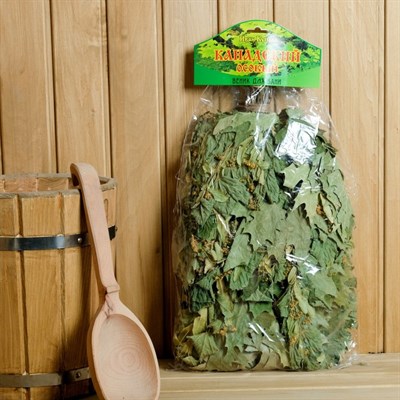 Веник для бани ОСОБЫЙ из красного дуба с липой, в индивидуальной упаковке - фото 2074731