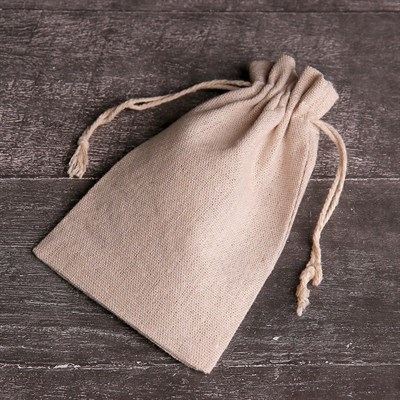 Мешочек "Эко" универсальный, верёвка белая, 10х16 см - фото 2074772