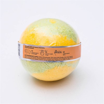 Бурлящий шарик для ванн L'Cosmetics "Цитрусовый коктейль" с пеной, 130 г - фото 2075443