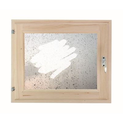 Окно 50х60 см, "Капли на стекле", двойной стеклопакет, уплотнитель, "Добропаровъ" - фото 2079465