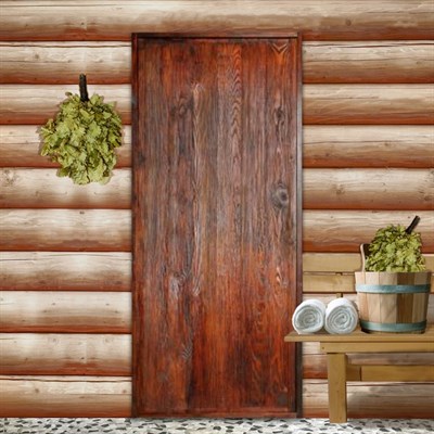 Дверь для бани "Классика", 160×70см, брашированная, морёная, лакированная, "Добропаровъ" - фото 2079587