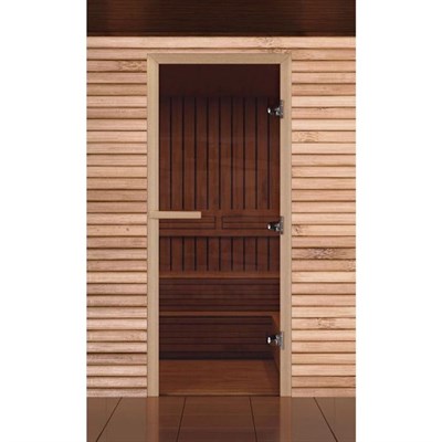 Дверь для бани и сауны стеклянная "Классика", 190×70см, 8мм, бронза - фото 2079612