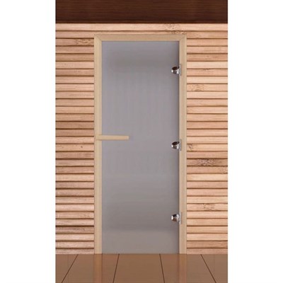 Дверь для бани и сауны "Классика, сатин, 8мм, 190х70см - фото 2079620