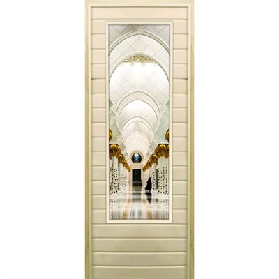 Дверь для бани со стеклом (43*129), "Восток", 170×70см, коробка из осины - фото 2080233