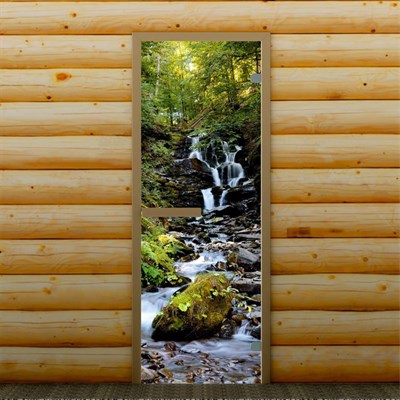 Дверь левое открывание "Водопад", 190 х 70 см, с фотопечатью 6 мм Добропаровъ - фото 2080453