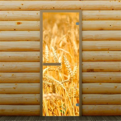 Дверь левое открывание "Пшеница", 190 х 70 см, с фотопечатью 6 мм Добропаровъ - фото 2080475