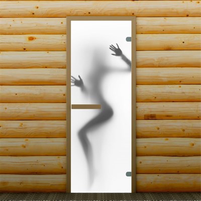Дверь для бани и сауны стеклянная "Силуэт", 190×70см, 6мм, с фотопечатью - фото 2080491