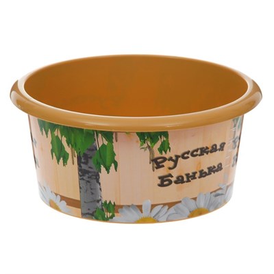 Таз 10 л "Русская банька", рисунок МИКС - фото 2082022