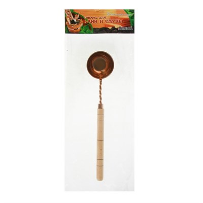 Черпак медный, 0,2л, с ручкой - фото 2082086