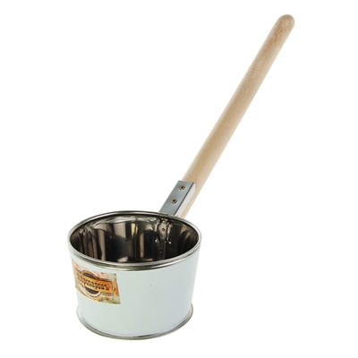 Ковш из нержавеющей стали, 0,7л, с деревянной ручкой, белый, "Добропаровъ" - фото 2082097