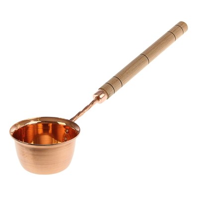 Черпак медный, 0,2л, с ручкой - фото 2082107