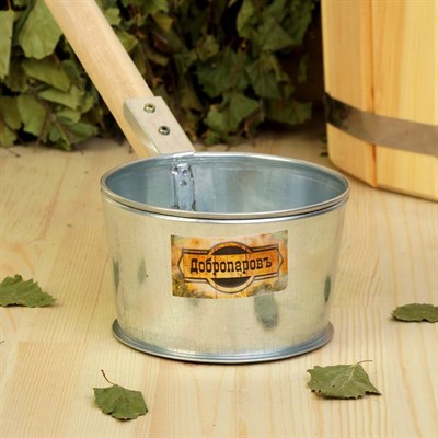 Ковш из нержавеющей стали, 0,7л, с деревянной ручкой, "Добропаровъ" - фото 2082110