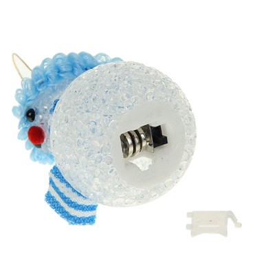 Игрушка световая "Снеговик" (батарейки в комплекте) 6х13 см, 1 LED RGB, СИНИЙ - фото 208719