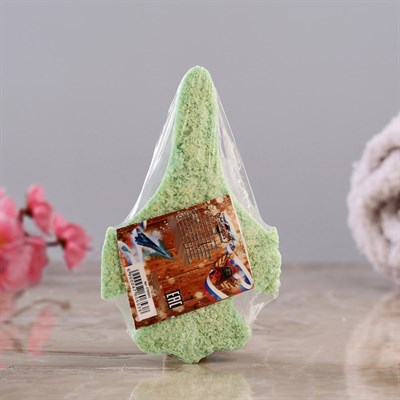 Шипучая бомбочка "Самолет" с ароматом хвойного леса, зелёная - фото 252703