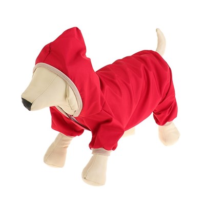 Комбинезон  для собак, размер 2XL (ДС 34-36 см, ОШ 34-36 см, ОГ 44-48 см), красный - фото 277072