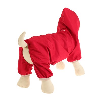 Комбинезон  для собак, размер 2XL (ДС 34-36 см, ОШ 34-36 см, ОГ 44-48 см), красный - фото 277073