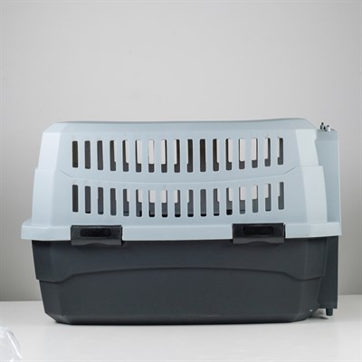 Переноска пластиковая 68 х 49 х 37, серо-черный - фото 279849